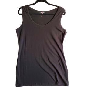 Yest Shirt Tank Top Womens 14 Black Scoop Neck Sleeveless Top Casual Summer